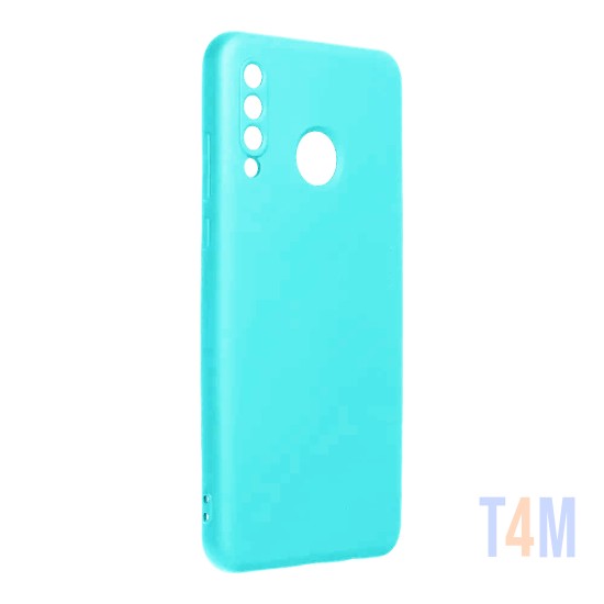 Capa de Silicone com Moldura de Câmera para Huawei P30 Lite Azul